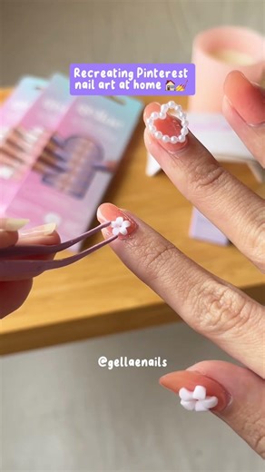 Letting Pinterest choose my nail design today ✨ So quick and easy with Gellae gel nail stickers