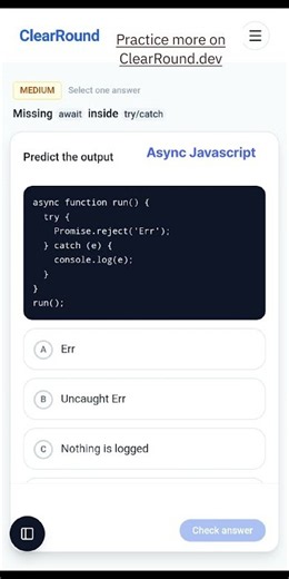 Async Javascript interview question! #javascript #frontendcourse #nodejs
