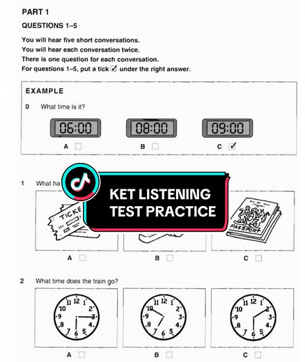 KET LISTENING PRACTICE TEST #Kettest #cambridgeexams #englishforkids