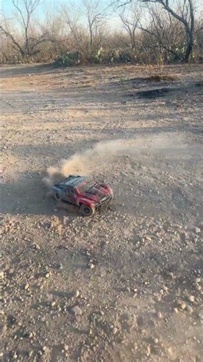 Traxxas car doing donuts