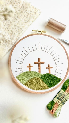 French Knot Tutorial 🪡✨ One of my favorite stitches! You either love or hate it. If you want to practice your French knots, check out my “Cross at Calvary” PDF tutorial on Etsy.🤍 Happy Easter stitching! . . . Easter Sunday Craft | Christian Art | Hand Embroidery Pattern | French Knot Tutorial | Beginner Embroidery | Easter Art & Crafts | DIY Embroidery Stitches | Stitchin With Samantha