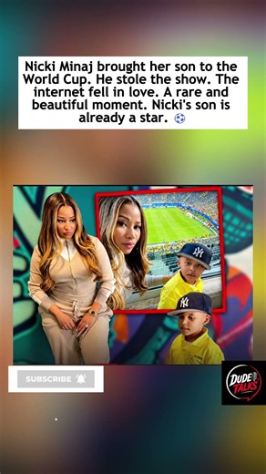 Nicki Minaj's Son Papa Bear Steals the Show at World Cup 😍⚽#shorts #fyp #love