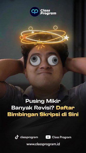 36 reactions · 6 comments | Daripada pusing kena revisi berkali-kali. Mending sebelum maju ke Dosen, konsultasi dulu di Bimbingan Skripsi Online (BSO) Class Program. Bimbingan secara privat bersama Mentor S2 dan S3 dengan jadwal pertemuan yang bisa kamu susun sendiri. Daftar sekarang juga dengan klik link di bio profil, ya. “Bimbingan Skripsi, Bukan Joki” #Classprogram #Mahasiswa #Skripsi #BimbelMahasiswa | Class Program | Facebook
