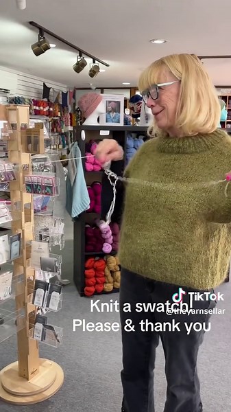 Easily Frog a Knitting Swatch with Teamwork