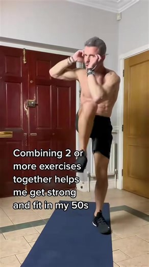 By combining 2 or more exercises together you’re not only increasing your efficiency, you’re increasing the effectiveness of your workout. #getfit #weightloss #homeworkout #bodyweighttraining #fitinmidelife