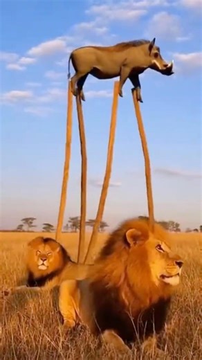 Tiny Cat vs Mighty Lion 😱 The Savannah Showdown No One Expected. #catvslion #animalencounter