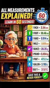 All Measurement Conversions Explained 📏 Inch, Mile, Pound & More! #shorts #kidslearning
