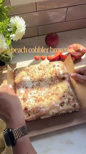 Peach cobbler brownies recipe