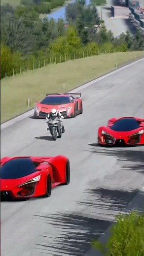 Kawasaki Ninja H2R vs Lamborhini vs Ferrari #shorts #kawasaki #superbike #supercars #car #cars #race