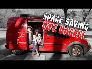 VAN LIFE | 6 Space Saving Hacks You Need For a Tiny Van!