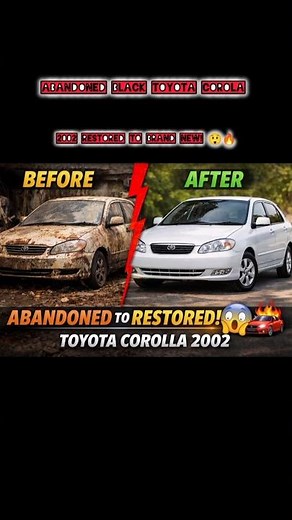 Old Black Corolla Full Restoration | Before vs After | Toyota Corolla 2002 Restoration 🥵