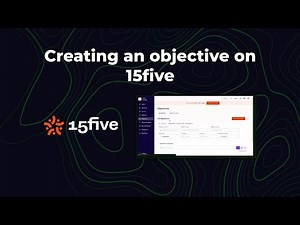 Creating an objective on 15five