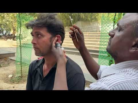 Indian Street Ear Cleaning ASMR With Traditional Tools And Oils | Ear Wax Cleaning ASMR