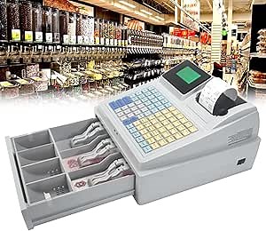 Amazon.com: KYZTMHC Electronic Cash Register for Small Businesses Supermarket Cash Register with 8 Digital LCD Display Shop Cash Register with Cash Drawer : Office Products