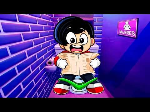 I'm LOCKED in a GIRLS' PUBLIC RESTROOM 😨🚽💩 | Karim Plays