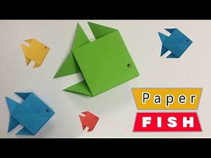 Paper Folding Animals How to Make Origami Fish for Beginners - DIY Very Easy for Kids