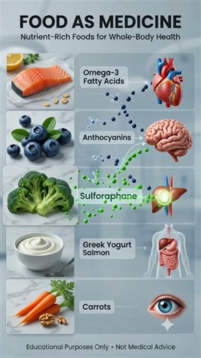 5 Foods That Support Your Heart, Brain, Liver & Eyes 👀| Food as Medicine #shorts #healthyfood