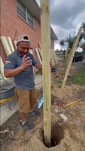 How to install a post for a fence.