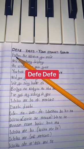 Defe Defe- Team Eternity Ghana: Hymn Lyrics | Piano Tutorial