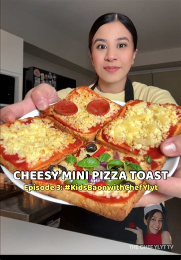 Cheesy Mini Pizza Toast Recipe for Kids