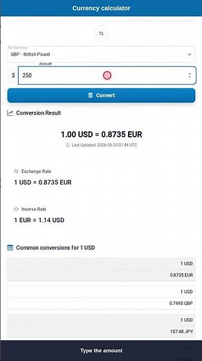 Currency Converter - Live Exchange Rates #Shorts