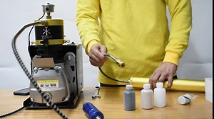 TUXING 4500Psi PCP Air Compressor Oil Water Filter, Activated Charcoal Diving Separator,High Pressure Air Filter Diving Separator with 8mm Female and Male Quick Connector, L350mm OD49mm ID36mm