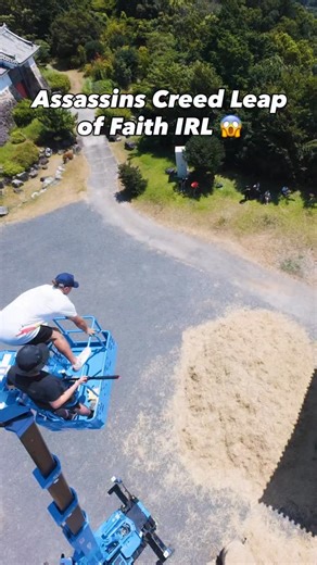 The famous Leap of Faith from Assassins Creed 😱 #gaming #redbull #games #assassinscreed #ubisoft | Red Bull Gaming