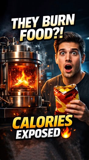 Are Snack Calories REALLY Measured by Burning Food?! 🍟🔥🤯 #Shorts