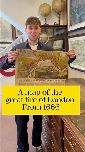 A rare broadsheet map of the great fire of London published in 1666 | Explained by Altea Gallery
