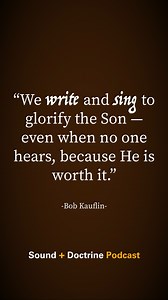 6.4K views · 145 reactions | Writing Songs is one of the ways that we seek through the power of the Holy Spirit to glorify the Son in who's image we were created! Listen/Watch the Sound + Doctrine Podcast anywhere you stream your favorite podcasts! Watch here: https://vist.ly/4dp67 #soundplusdoctrine #sovereigngracemusic | Sovereign Grace Music | Facebook
