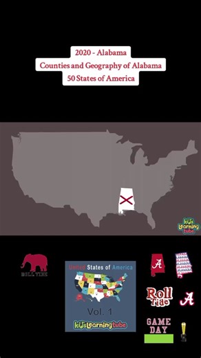 Counties and Geography of Alabama - Kids Learning Tube