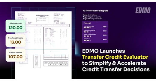 EDMO Launches Transfer Credit Evaluator to Simplify and Accelerate Credit Transfer Decisions