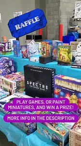 Did you know the Tabletop Games area has raffles? In Board Games, the more games you play on the prize table, the more chances you have to win one to take home! Drawing is Sunday at 1pm. In the mini-figure Paint-and-Take area, paint a figure, get a raffle ticket, and Sunday at 3pm you could win a game or a miniature. #momocon #momocon2025 #momoconweekend | MomoCon | Facebook