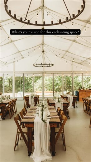 Lakeside Estate on Instagram: "Endless possibilities await inside our reception space at Lakeside Estate ✨ ⁠ ⁠ Imagine your dream wedding illuminated by the warm glow of natural light, surrounded by the rustic charm of big farm tables and the enchanting sparkle of chandeliers. At Lakeside Estate, our reception space offers endless possibilities to create unforgettable memories. 🕊️⁠ ⁠ 📸: @turtleharephotography⁠ @alysemichelleimages⁠ @ruffnerphotography⁠ @ashleyhallphotonnk_weddings⁠ @faithwestp