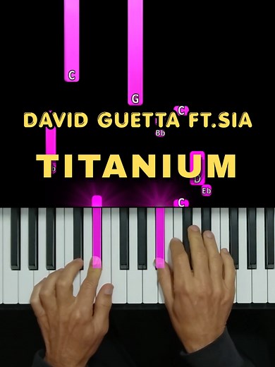 Titanium piano cover and tutorial – David Guetta ft Sia