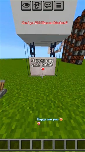 Minecraft Chain reaction 😍| Happy new year 💝| #minecraft #shortz