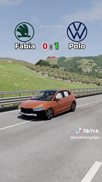 Skoda Fabia VS Volkswagen Polo #beamng #testhubng #gaming #beamngdrive #fyp #viral