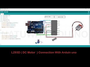 DC Motor with Direction And Speed Control | L293D Motor Driver