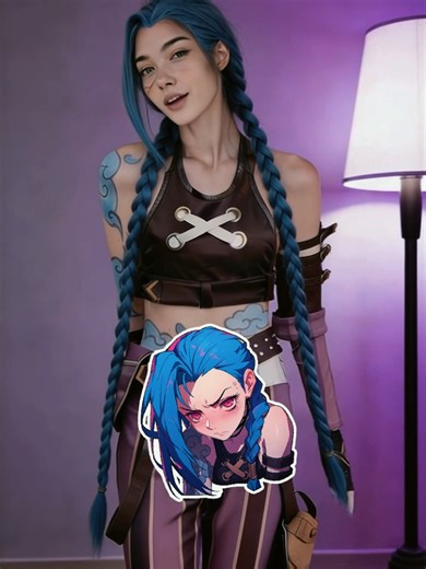 Jinx Cosplay Transformation from League of Legends