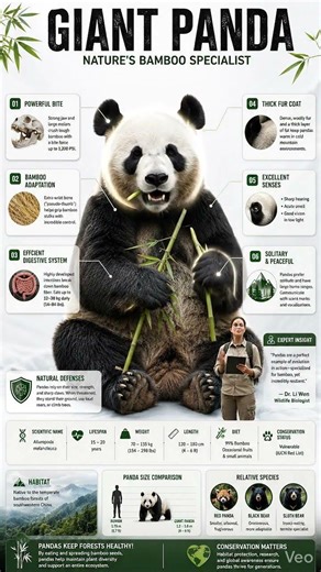 The Evolution That Saved Giant Pandas 🐼 #Wildlife #Biology