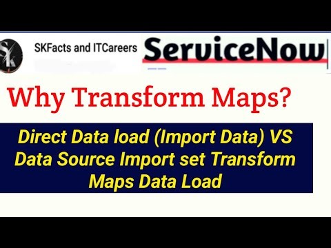 Direct Data load (import data) VS Data Source Import set Transform Maps Data Load