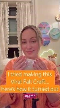 #asmr I tried making this viral fall craft…Here’s how it turned out🍁✨ #craft #fall #cozy #cozyasmr