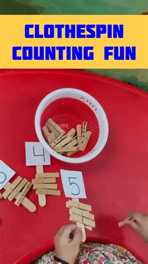 5.2K views · 35 reactions | Clothespin counting fun - An early numeracy activity for fine motors , focus and developing counting skills. #sunriseldh #sunrisenurseryschool #earlyyears #earlyyearseducation #earlylearning #kidsactivities #kidsactivityideas #kidsactivity #grossmotorskills #balance #coordination #hooplachallenge #kids #kidsactivitiesathome #fblifestyle | Sunrise Nursery School | Facebook