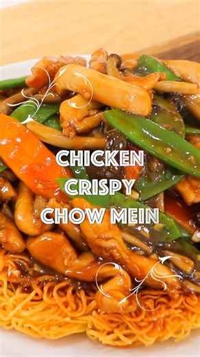 Crispy Chicken Chow Mein That Actually Stays Crispy #recipe #shorts
