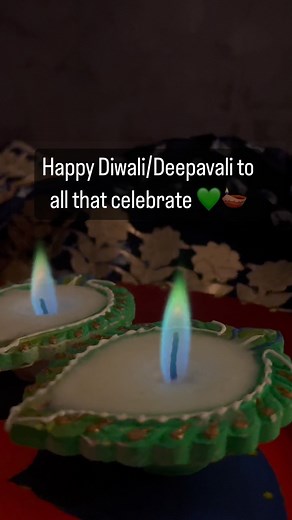 13K views | Happy Diwali (Deepavali) to all that celebrate  Diwali is one of my favorite holidays! It is the Hindu Festival of Lights and is all about celebrating light over darkness, and goodness over evil. If you're new here, the idea for Avauré stemmed from Diwali, making this holiday that much more special to me. 杖✨ #greenflame #avaure #colorflame #diwali #deepavali | Avauré | Facebook
