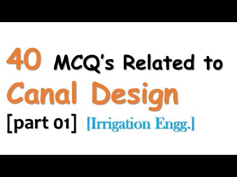 MCQ's for Canal Design (Part 01) | Irrigation Engineering | Civil Engineering
