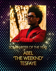 A brilliant creator with a one-of-a-kind voice, there's truly no one like The Weeknd – and we are so proud to call him our 2021 #ASCAPAwards Songwriter of the Year! 🏆🏆🏆 | American Society of Composers, Authors & Publishers (ASCAP)