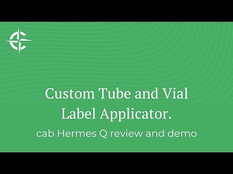 Custom Automatic Tube Label Applicator - cab Hermes Q