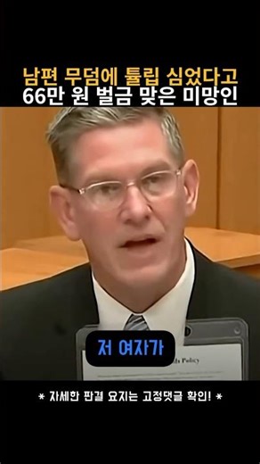 남편 무덤에 튤립 심었다고 66만원 벌금 맞은 미망인