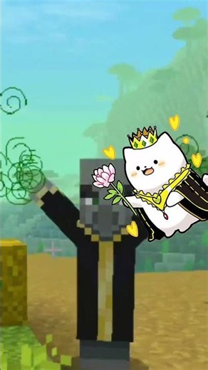 Minecraft but cute cat king is controlling me #minecraft #shorts